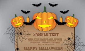 Halloween wooden banner